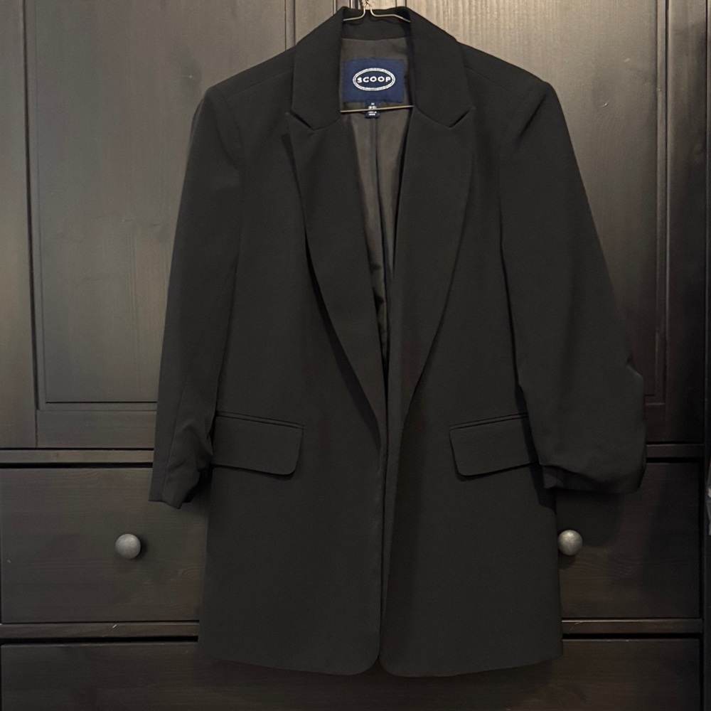Scoop Black Women's Long Blazer Jacket